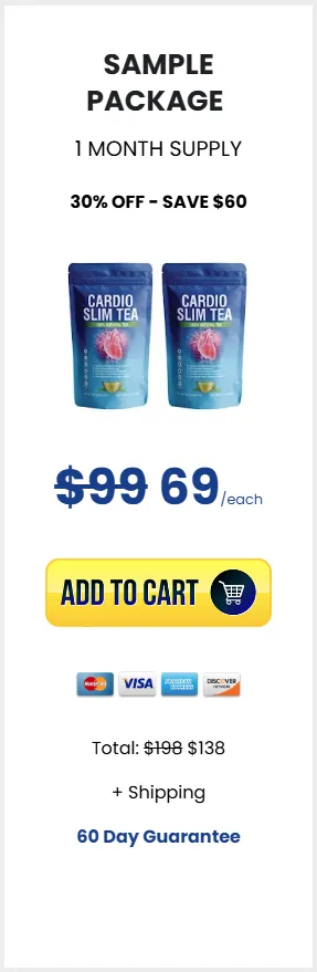 Cardio Slim Tea prcing 2pack